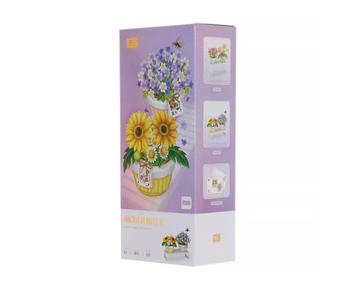 3D конструктор набор строительных блоков LOZ 1674 Букеты цветов в горшке 543 деталей пластиковый