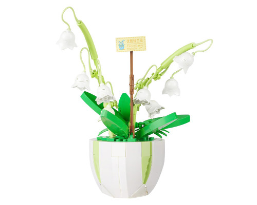 3D конструктор набор строительных блоков YZ 2083 цветочный конструктор Ландыш 330 деталей