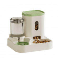 Автоматическая кормушка для кошек и собак DT2024 с поилкой Light Green