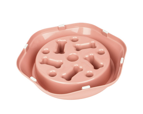 Миска для котов собак Taotaopets 119905 для медленной еды Pink