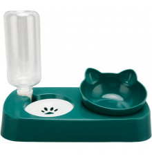 Миска для котов с поилкой Taotaopets 119906 Forest Green 22*28*14см