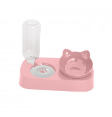 Миска для котов с поилкой Taotaopets 119906 Pink 22*28*14см