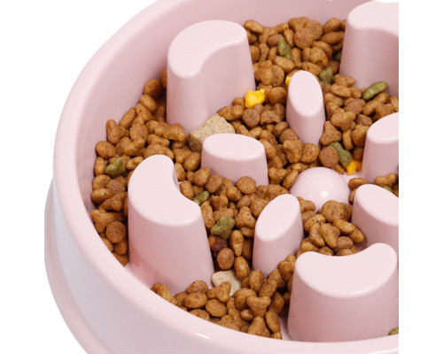 Миска для собак и котов Taotaopets 139903 для медленной еды Pink 18.5 cm
