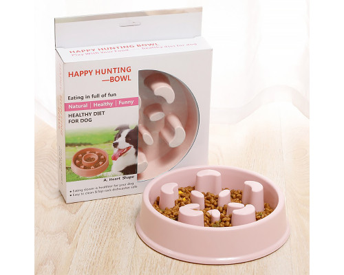 Миска для собак и котов Taotaopets 139903 для медленной еды Pink 18.5 cm