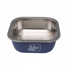 Миска для собак котов Taotaopets 1910002 металлическая Blue 160 мм