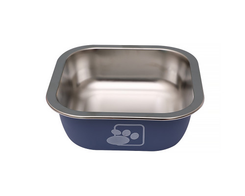 Миска для собак котов Taotaopets 1910002 металлическая Blue 160 мм