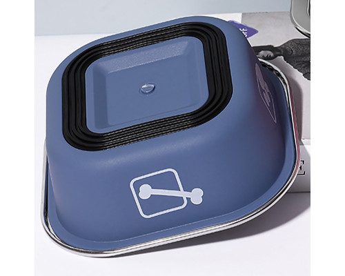 Миска для собак котов Taotaopets 1910002 металлическая Blue 160 мм