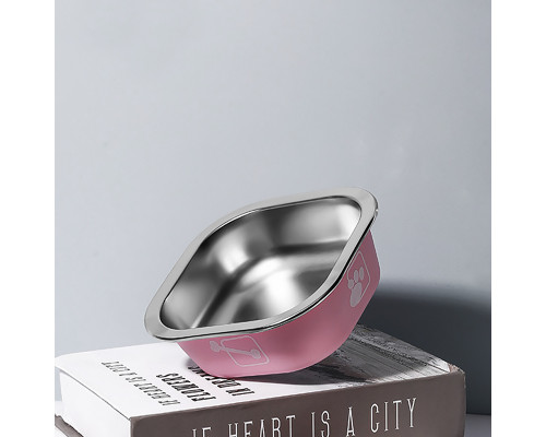 Миска для собак котов Taotaopets 1910002 металлическая Pink 160 мм