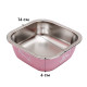 Миска для собак котов Taotaopets 1910002 металлическая Pink 160 мм