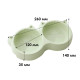 Миска для кошек Taotaopets Cat 123307 двойная пластиковая Green