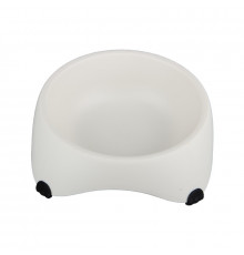 Миска для собак котов М120 пластиковая одинарная 300 мл Beige