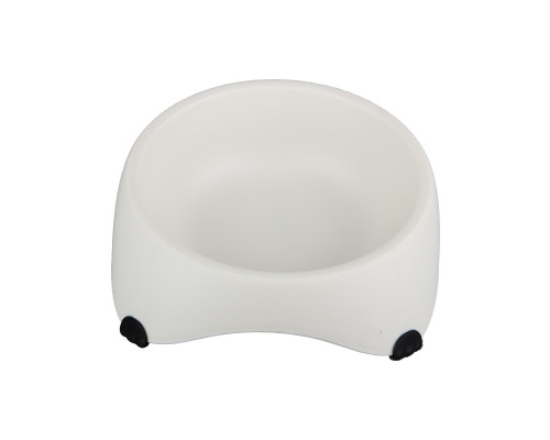 Миска для собак котов М120 пластиковая одинарная 300 мл Beige