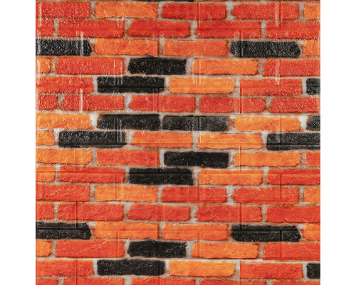 Самоклеющаяся декоративная 3D панель 700x770x5мм Бежево-коричневый Екатеринославский матовый кирпич (047M) SW-00000636