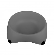 Миска для собак котов М120 пластиковая одинарная 300 мл Gray