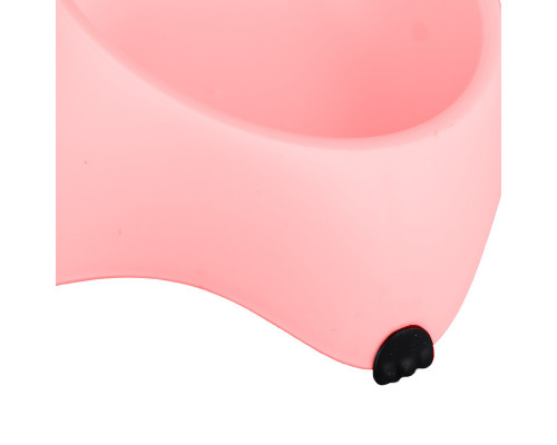Миска для собак котов М120 пластиковая одинарная 300 мл Peach