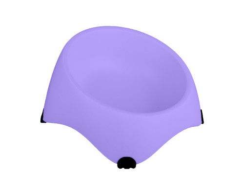 Миска для собак котов М120 пластиковая одинарная 300 мл Purple