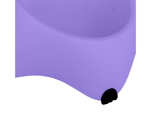 Миска для собак котов М120 пластиковая одинарная 300 мл Purple
