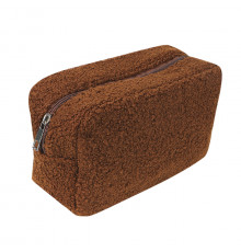 Женская косметичка B0220 несесер органайзер дорожний бьюти кейс плюшевая Brown