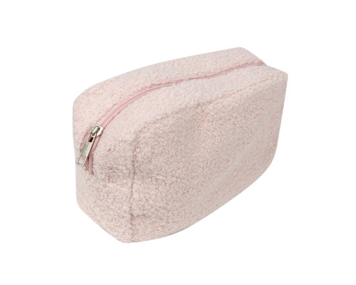 Женская косметичка B0220 несесер органайзер дорожний бьюти кейс плюшевая Pink