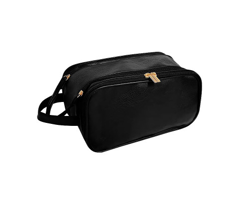 Женская косметичка BK-HZB-07 несесер органайзер дорожная бьюти кейс с карманами по бокам Black