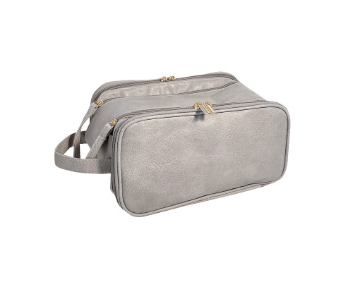 Женская косметичка BK-HZB-07 несесер органайзер дорожная бьюти кейс с карманами по бокам Gray