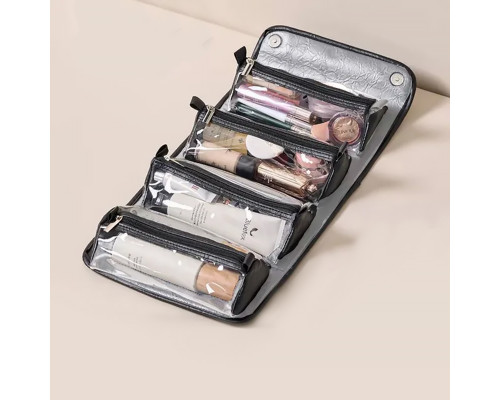 Женская косметичка SHY-02 несесер органайзер дорожная бьюти кейс Black