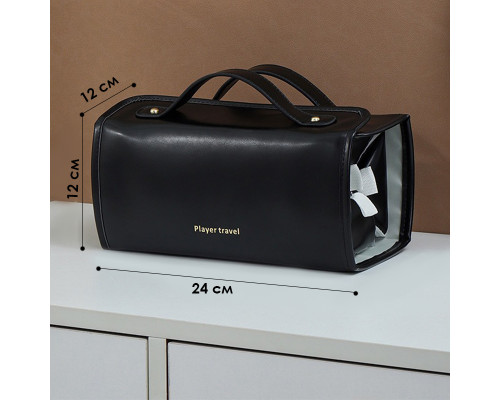 Женская косметичка SHY-02 несесер органайзер дорожная бьюти кейс Black