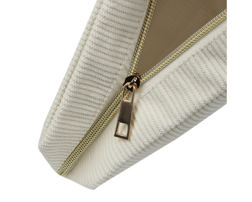 Женская косметичка ZUO 571 несесер органайзер дорожная бьюти кейс вельветовая Beige