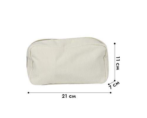 Женская косметичка ZUO 571 несесер органайзер дорожная бьюти кейс вельветовая Beige