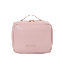 Органайзер косметичка BK-HZB-12 для хранения косметики компактный бьюти бокс переносной на молнии и с ручкой Pink