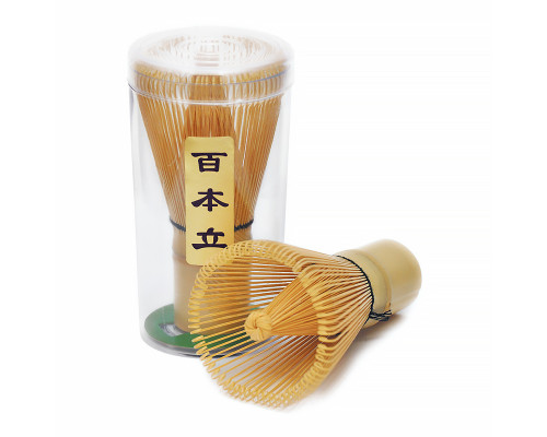 Венчик из белого бамбука AL45231 для приготовления чая матча Часен Чашен 100 ворсинок