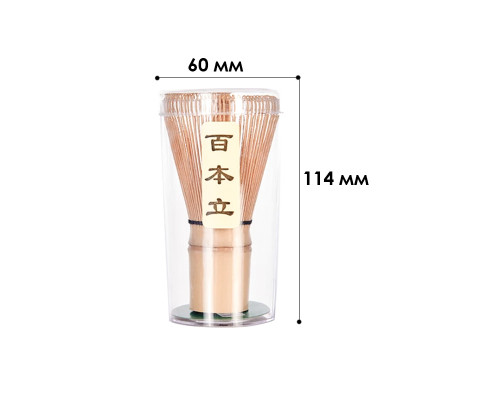 Венчик из белого бамбука AL45231 для приготовления чая матча Часен Чашен 100 ворсинок