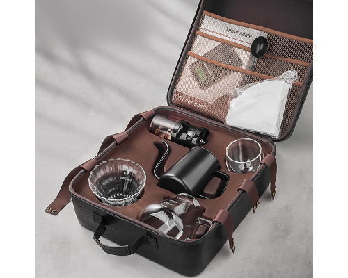 Дорожный кофейный набор Choxila из 8 предметов для приготовления кофе с кейсом