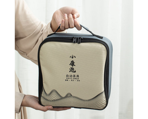 Дорожный набор для чайной церемонии керамический Black Sand