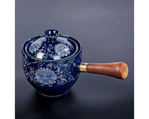 Дорожный набор для чайной церемонии керамический на 4 персоны Blue Lotos