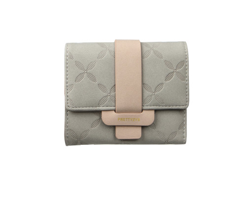 Женский кошелек Prettyzys 987 клатч с пряжкой повседневный Gray