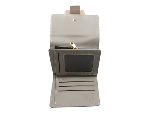 Женский кошелек Prettyzys 987 клатч с пряжкой повседневный Gray