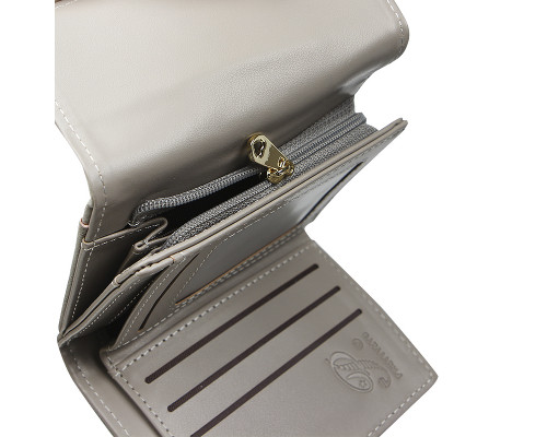 Женский кошелек Prettyzys 987 клатч с пряжкой повседневный Gray
