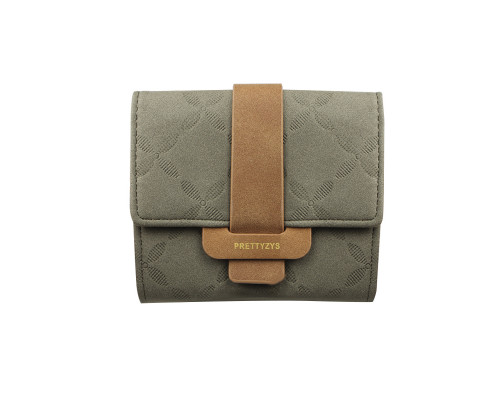 Женский кошелек Prettyzys 987 клатч с пряжкой повседневный Green