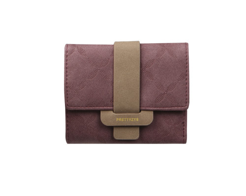 Женский кошелек Prettyzys 987 клатч с пряжкой повседневный Red