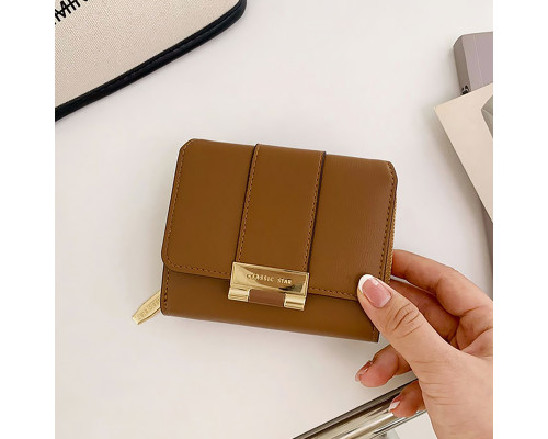 Женский кошелек EASTERN STAR C319-2B для купюр и карт на молнии с застёжкой повседневный Brown