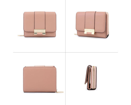 Женский кошелек EASTERN STAR C319-2B для купюр и карт на молнии с застёжкой повседневный Pink