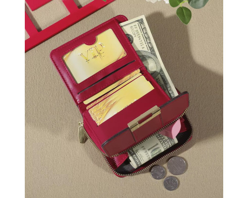 Женский кошелек EASTERN STAR C319-2B для купюр и карт на молнии с застёжкой повседневный Red