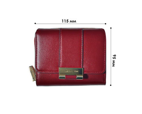 Женский кошелек EASTERN STAR C319-2B для купюр и карт на молнии с застёжкой повседневный Red