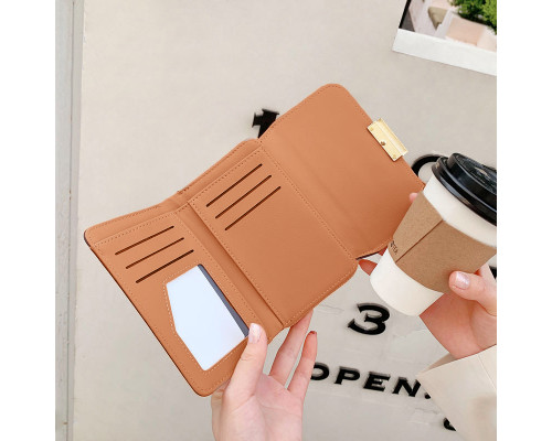 Женский кошелек EASTERN STAR C319-3A для купюр и карт с карманом для монет на молнии с застёжкой Brown