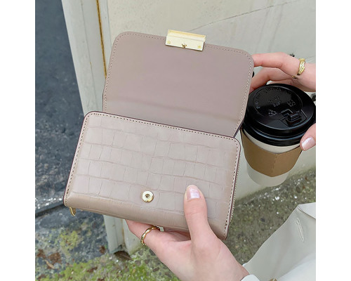 Женский кошелек EASTERN STAR C319-3A для купюр и карт с карманом для монет на молнии с застёжкой Latte