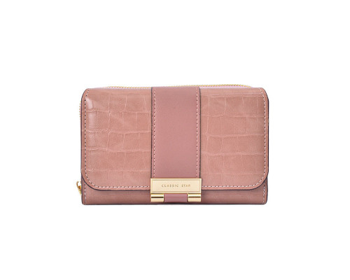 Женский кошелек EASTERN STAR C319-3A для купюр и карт с карманом для монет на молнии с застёжкой Pink