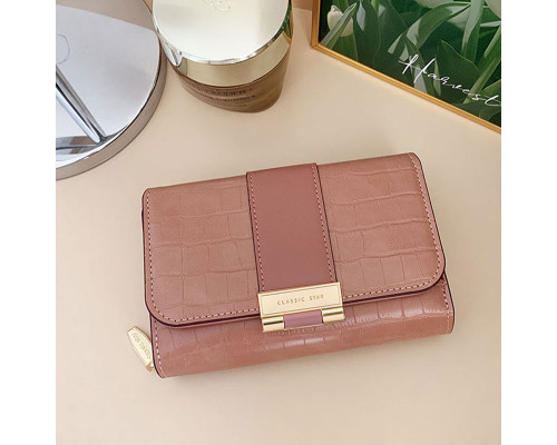 Женский кошелек EASTERN STAR C319-3A для купюр и карт с карманом для монет на молнии с застёжкой Pink