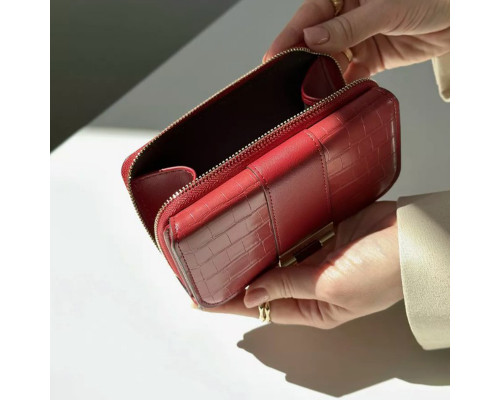 Женский кошелек EASTERN STAR C319-3A для купюр и карт с карманом для монет на молнии с застёжкой Red