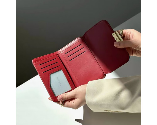 Женский кошелек EASTERN STAR C319-3A для купюр и карт с карманом для монет на молнии с застёжкой Red